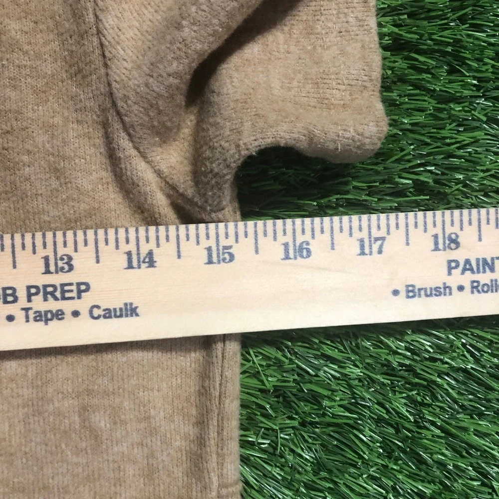 Zara Beige Brown High Neck Wool Blend Pockets‎ Sweater Dress, Size Small